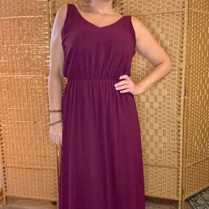Show Me Your MuMu Merlot Colored Sleeveless Maxi Dress Size XL